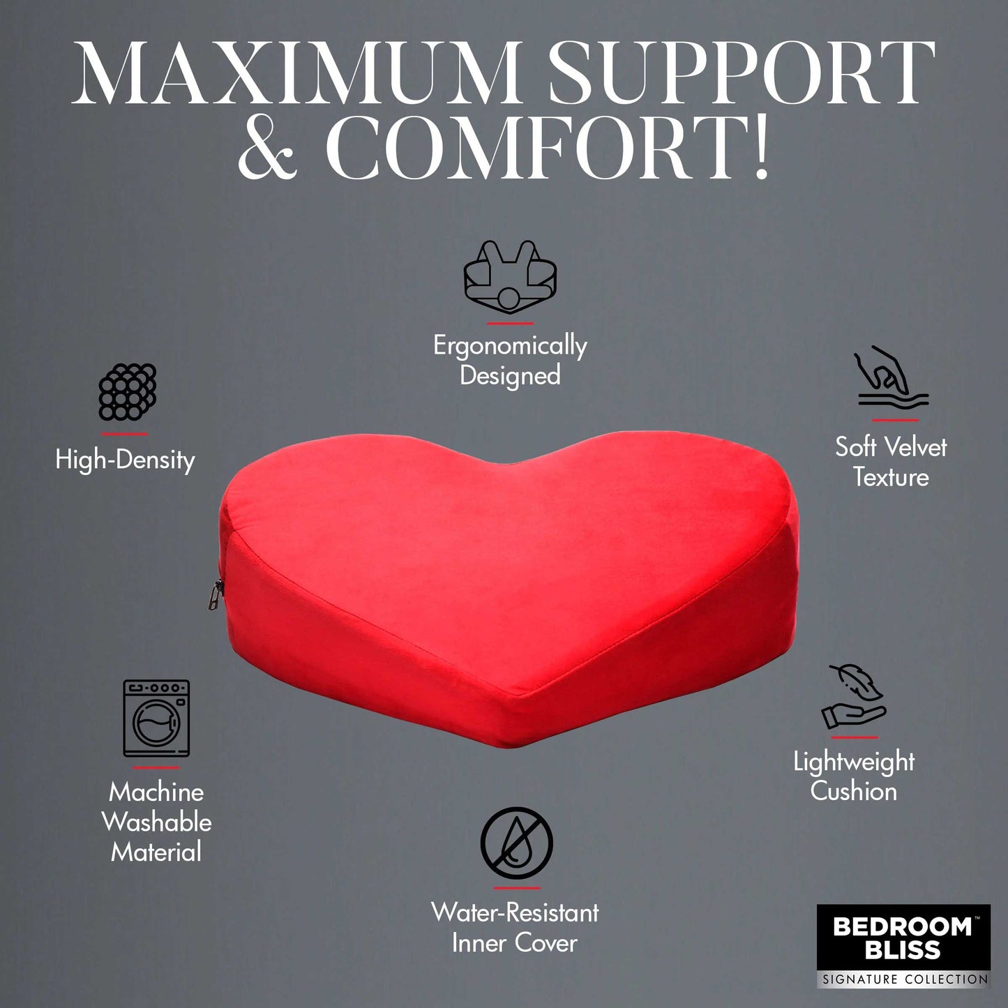 Love Pillow Heart Pillow - Red (US)