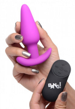 21x Silicone Butt Plug With Remote - Purple US