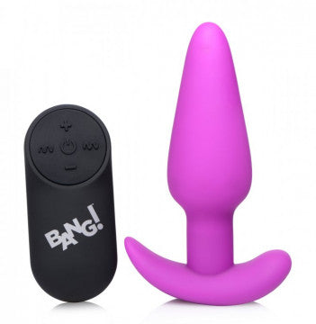 21x Silicone Butt Plug With Remote - Purple US