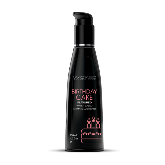 Aqua Birthday Cake Flavored Water Based Intimate Lubricant 4 Fl. Oz. (US)
