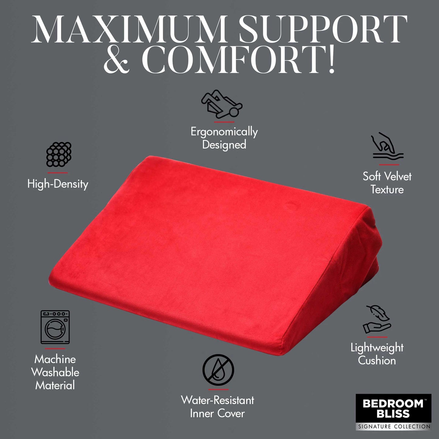 Love Cushion Small Wedge Pillow - Red (US)