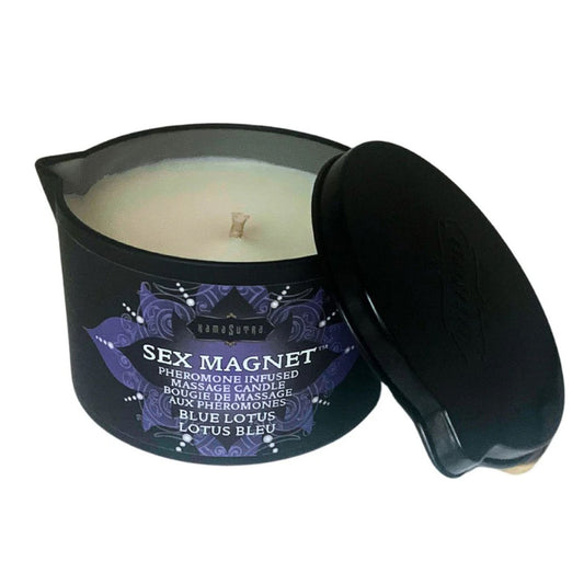 Sex Magnet Blue Lotus Pheromone Massage Candle 6oz (US)