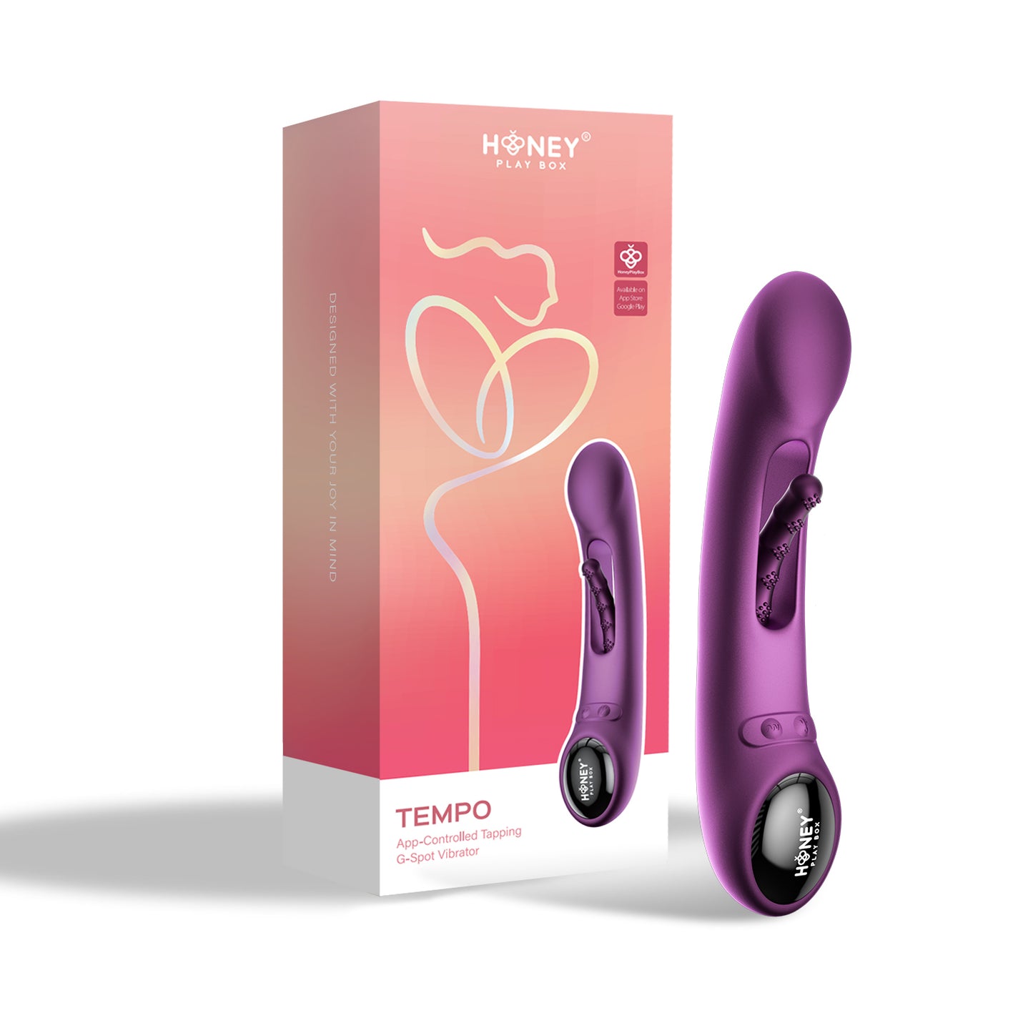 Tempo App-Controlled Tapping G-Spot Vibrator - Purple  (US)