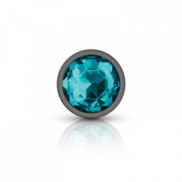 Teal Round Gem Anal Trainer Kit - Gunmetal (US)